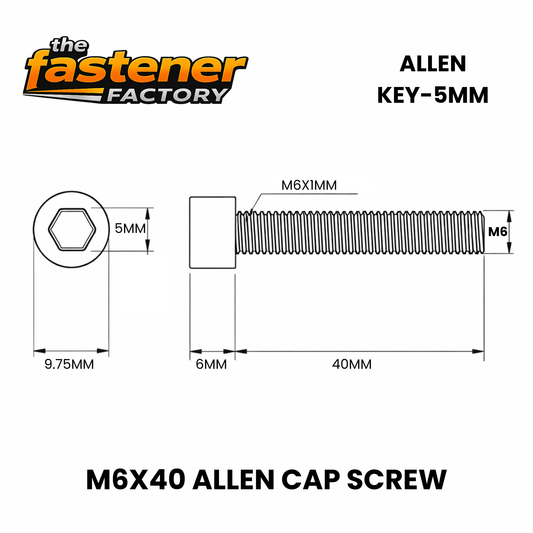 M6X40 SS 304 ALLEN CAP SCREW DIN 912