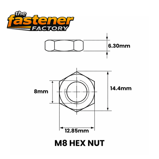 M8 SS 304 HEX NUT DIN 934