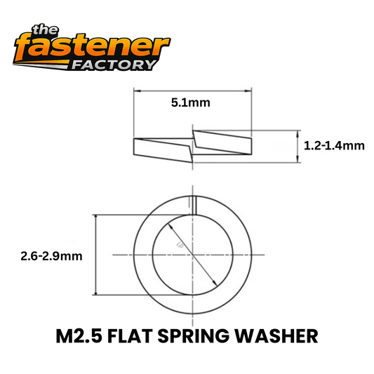 M2.5 SS 304 FLAT SPRING WASHER DIN 127B