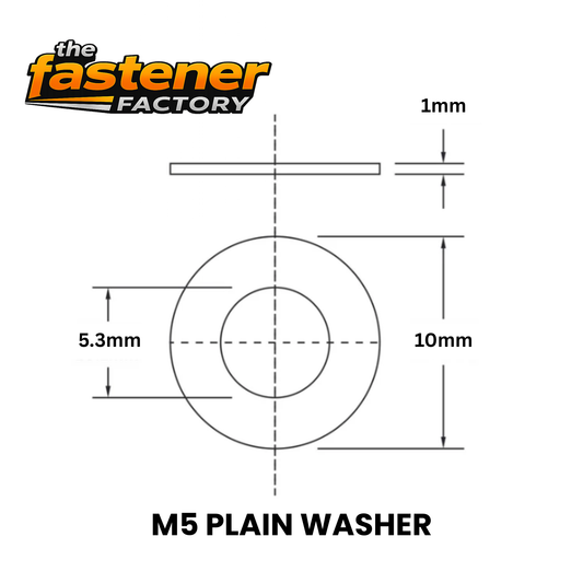 M5 SS 304 PLAIN WASHER DIN 125