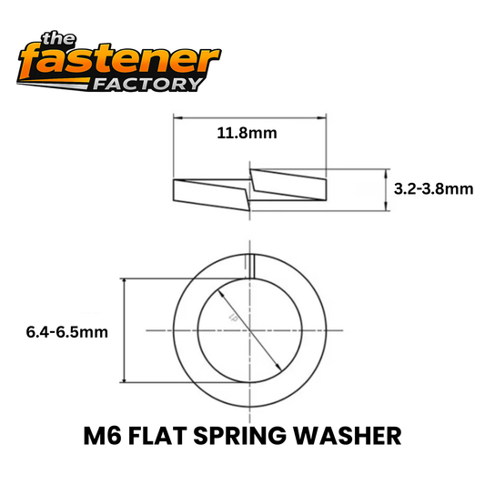 M6 SS 304 FLAT SPRING WASHER DIN 127B